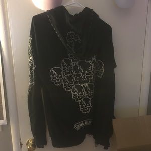 Jaded by knight Black Skull hoodie size s supreme
